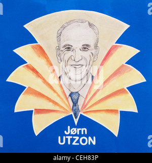 Portrait of Jorn Utzon, architect of the Sydney Opera House. Stock Photo