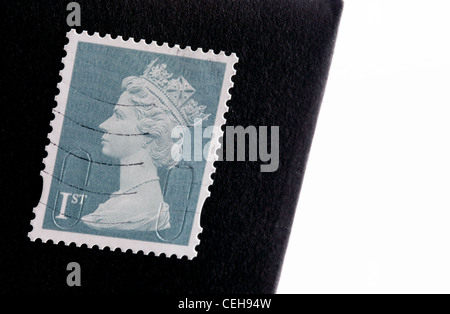 British first class stamp, February 2012 Stock Photo
