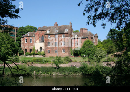 Old Bishops Palace from River Severn Worcester Worcestershire England  UK Stock Photo