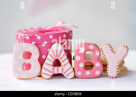 Baby shower cookies Stock Photo