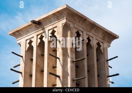 Traditional wind tower, Dubai, United Arab Emirates Stock Photo