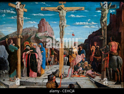 The Crucifixion Christ on the Cross by MANTEGNA Andrea 1431-1506 Italian Italy Stock Photo