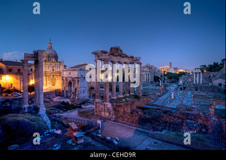 Roman Forum view from Capitoline Hill, Rome, Latium, Italy Stock Photo