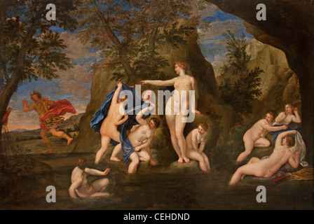 Acteon into a stag metamorphosis - Acteon metamorphose en cerf 1640 ALBANI Francesco L'Albane Italian Italy Stock Photo