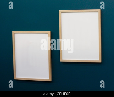 Empty frames on wall Stock Photo