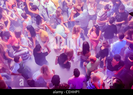 Young people at Club Essential nightclub, Riga, Latvia Stock Photo