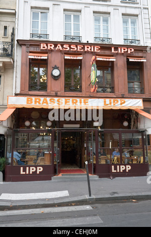 The famous Brasserie Lipp on the Boulevard St. Germain, Paris, France ...
