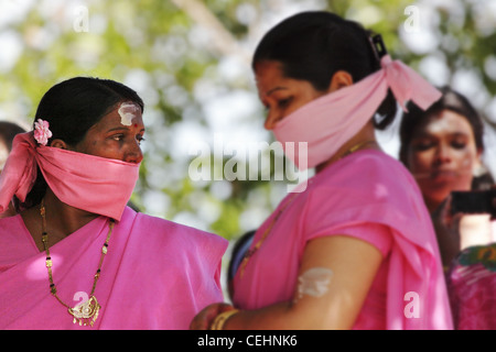 Portrait - hindu festival of thaipusam cavadee Stock Photo