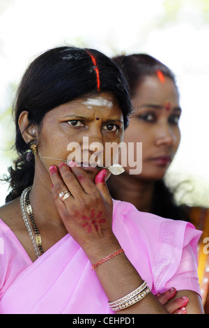 Portrait - hindu festival of thaipusam cavadee Stock Photo