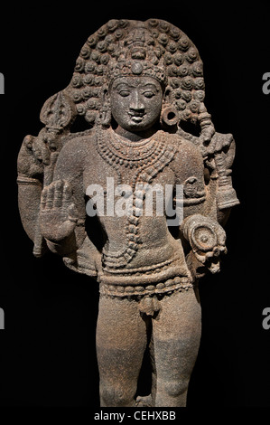 Terrible form of Siva Shiva Bhairava Tamil Nadu -  Tanjore Cola Period  India 12 Century Stock Photo