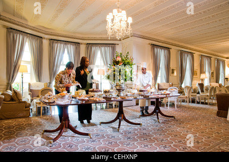 High Tea at the Mount Nelson Hotel,Cape Town,Western Cape Province Stock Photo