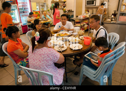 Chinese new Year feast in restaurant, Ipoh, Malaysia Stock Photo