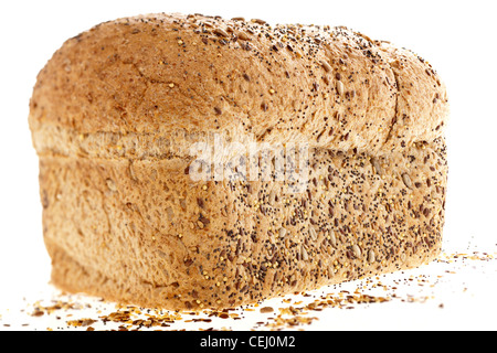 Rustic multigrain seeded wholemeal loaf Stock Photo