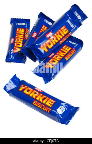 Six Nestle Yorkie biscuits Stock Photo