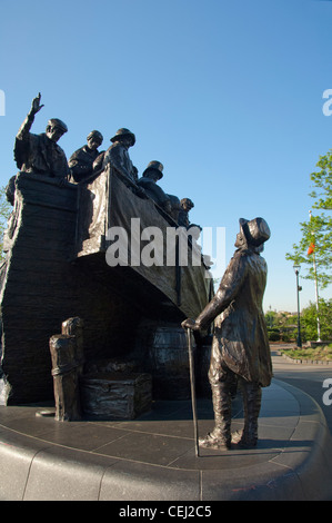 Pennsylvania, Philadelphia. Penn's Landing, The Irish Memorial. Stock Photo