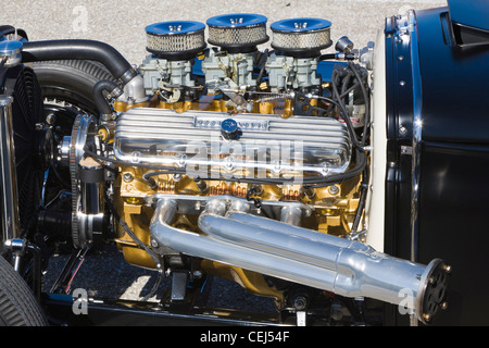 Customized American V8 hot rod engine Stock Photo