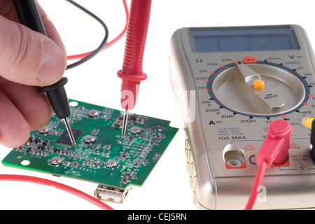 Electronics repair isolated on white background Stock Photo