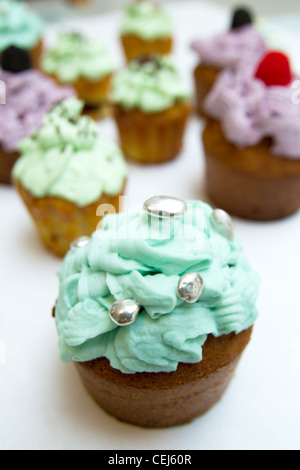 Some cupcakes on white background Stock Photo