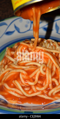 heinz tinned spaghetti, heinz canned spaghetti Stock Photo