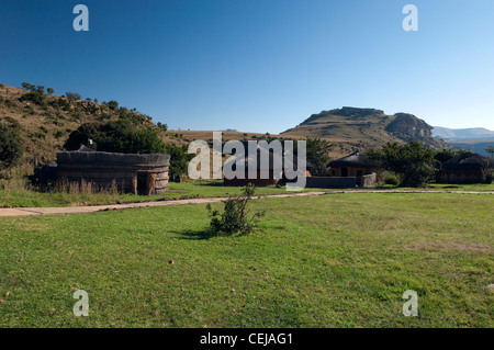Buildings at Basotho Cultural Village,Qwa Qwa,Eastern Free State Province Stock Photo