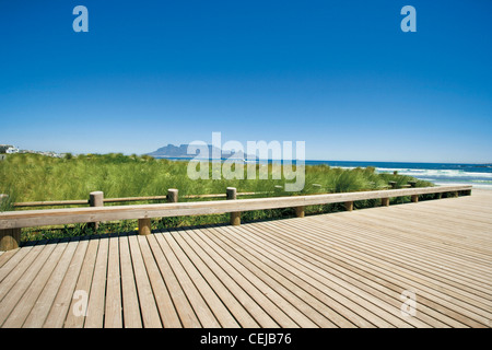 Table Mountain from Bloubergstrand,Cape Town,Western Cape Stock Photo