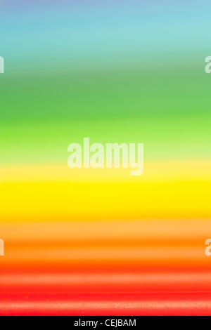 colored set of pencils replicating visible spectrum Stock Photo