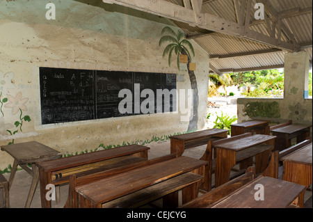 Classroom of a Primary School in Bwejuu village east coast of Zanzibar Tanzania Stock Photo