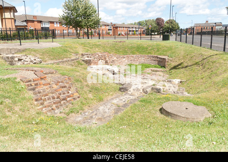 Wallsend Newcastle and part of Hadrian's Wall Stock Photo