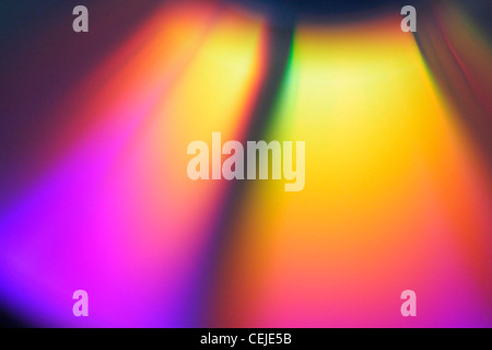 Abstract colours and light patterns on a CD Stock Photo