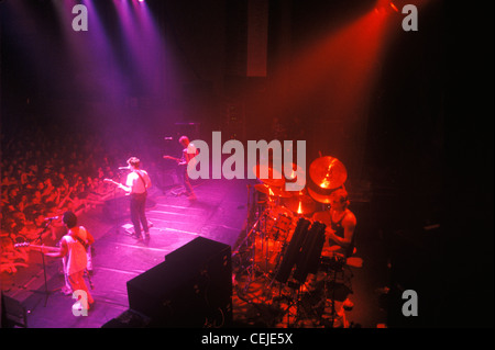 Big Country Scottish Rock band live on stage concert performance Glasgow. Scottish fans front of stage. Scotland 1980s. UK HOMER SYKES Stock Photo