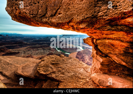 Dead Horse Point state park is between Arches & Canyonlands National Parks in Utah. Stock Photo
