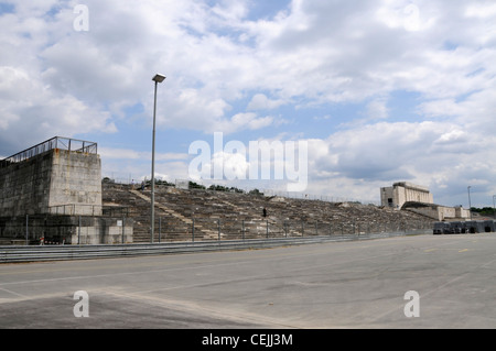 the ancient Pergamon altar as a model for the grandstand in the former Nazi rally grounds in Nuremberg, Germany Stock Photo