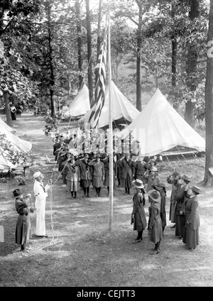 Girl Scouts camp, America Stock Photo