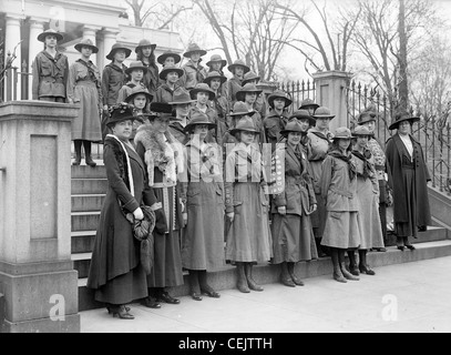 Girl Scouts at White House, America Stock Photo