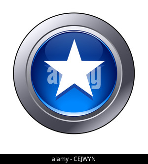 Star icon - metal app button Stock Photo - Alamy