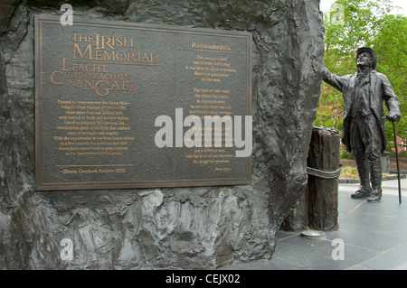 Pennsylvania, Philadelphia. The Irish Memorial. Stock Photo