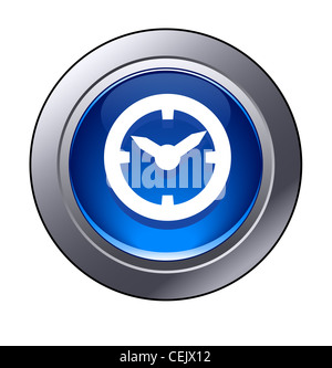 Blue app button with Timer icon on white Stock Photo - Alamy