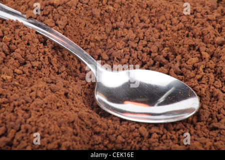 many of milled coffee and teaspoon Stock Photo - Alamy