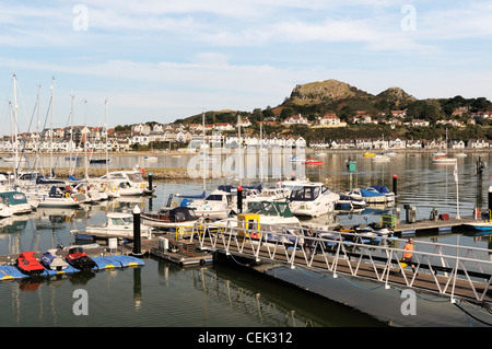 Conwy Quays Marina on the estuary of the River Conwy, Gwynedd, North Wales, UK Stock Photo