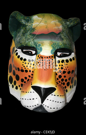 Costa Rica Boruca Indian Jaguar Mask Stock Photo