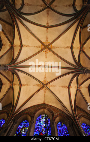 England, Wiltshire, Salisbury Cathedral, Trinity Chapel Roof Stock Photo