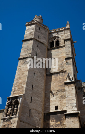 construction Gothic cathedral in Narbonne started in 1272 apart choir transept building never completed two towers date 1480 Stock Photo