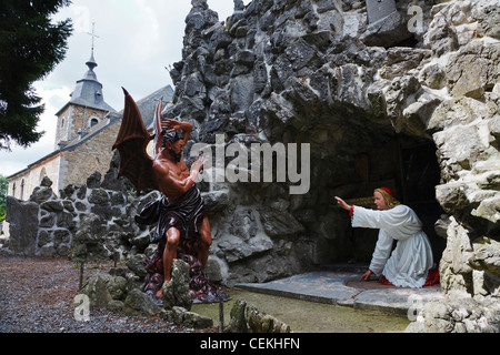 Grotte de St Antoine, (Grotto of St Anthony of Padua), Crupet, Wallonia, Belgium Stock Photo