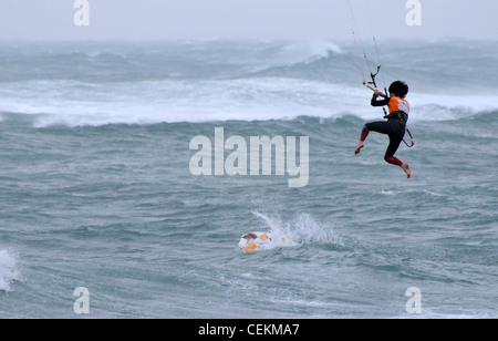 Storm Rider 2012, The Israeli wind surfing Competition in Bat Galim, Haifa.February 17, 2012 . Photo by Shay Levy Stock Photo