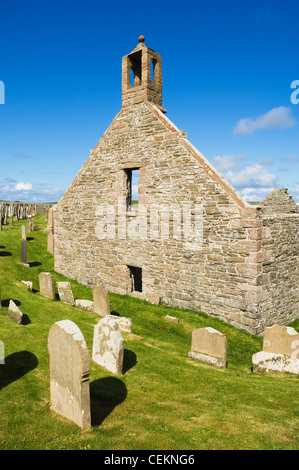 St. Mary's Medieval Parish Church in the village of Pierowall, on the island of Westray, Orkney Islands, Scotland. Stock Photo