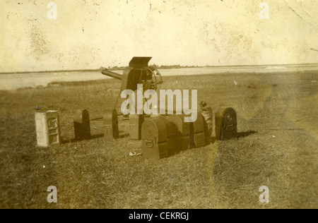 308th Bomb Group, 14th Army Air Force, China Burma India, World War II WWII. anti air craft guns  Stock Photo