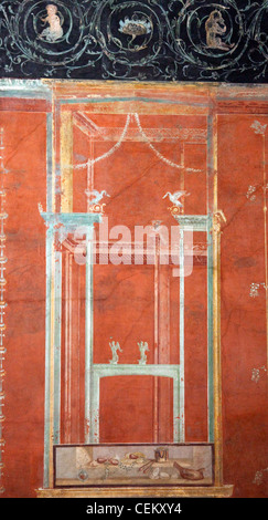 Italy, Naples National Archeological Museum, from Pompeii, Isis Temple, Portico, Decoration Stock Photo