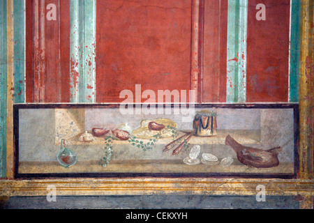 Italy, Naples National Archeological Museum, from Pompeii, Isis Temple, Portico, Decoration Stock Photo