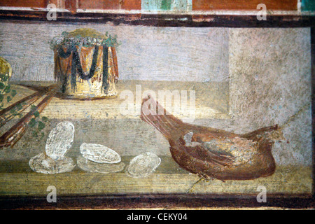 Italy, Naples National Archeological Museum, from Pompeii, Isis Temple, Portico, Decoration Stock Photo