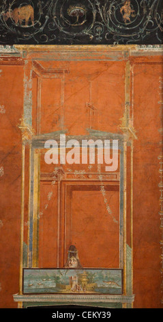 Italy, Naples National Archeological Museum, from Pompeii, Isis Temple, Portico, Decoration Stock Photo